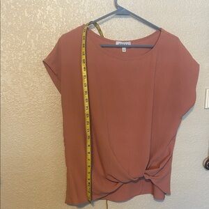 Gilli Terracotta Blouse with Front Twist